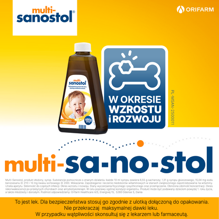 Multi-Sanostol syrop 600g DATA WAŻNOŚCI 28.02.2026