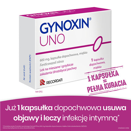 Gynoxin Uno x 1 kapsułka dopochwowa