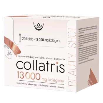 OLEOFARM Collatris Beauty SHOT 13000 mg, kolagen, smak porzeczkowy 20 fiolek po 25ml