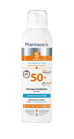 PHARMACERIS S Emulsja ochronna dla niemowląt i dzieci BARDZO WYSOKA OCHRONA SPF 50+, 150 ml