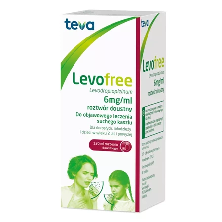 Levofree 60 mg/10 ml, syrop o smaku malinowym, 120 ml