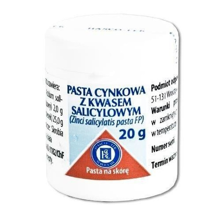 Pasta cynkowa z kwasem salicylowym maść 20g