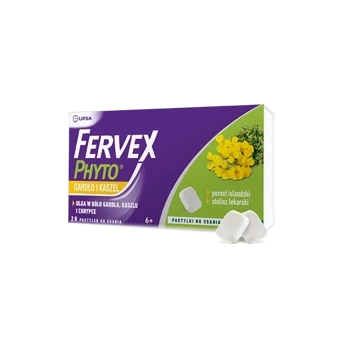 Fervex Phyto gardło i kaszel, 20 pastylek do ssania