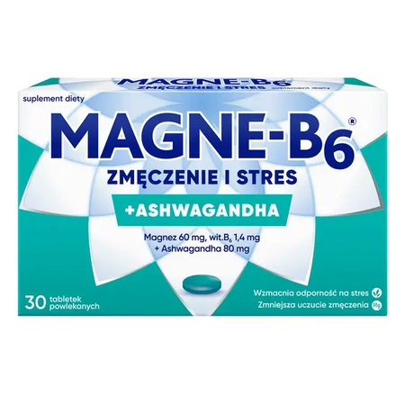 Magne B6 Zmęczenie i Stres x 30 Tabletek Powlekanych  