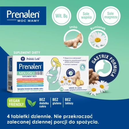 Prenalen Mdłości Gastro Komfort 24 tabletki