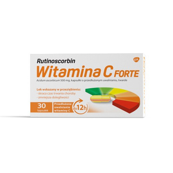 RUTINOSCORBIN WITAMINA C FORTE 500 mg x 30 kapsułek o przedłużonym uwalnianiu