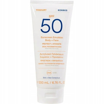 Korres Yoghurt Emulsja ochronna do twarzy i ciała SPF50, 200 ml