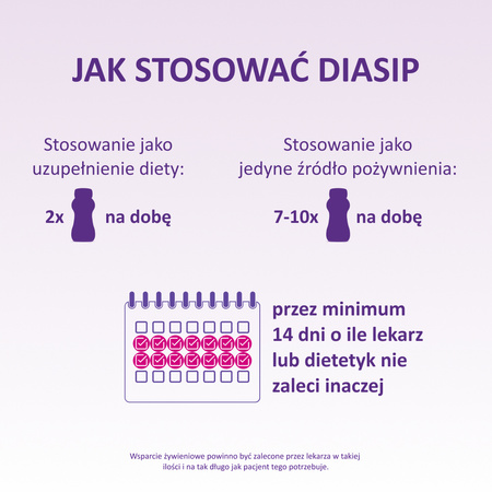 Diasip o smaku truskawkowym 4x200 ml 