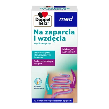 Doppelherz med Na Zaparcia i Wzdęcia, płyn, 10 saszetek x 20 ml