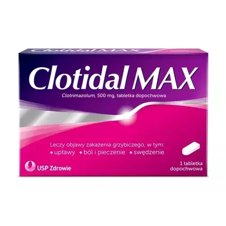 Clotidal Max 500mg x 1 tabletka dopochwowa 