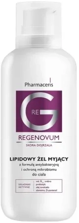 Pharmaceris Regenovum Żel myjący do ciała łagodzący z formułą lipidową i ochroną mikrobioty 400 ml