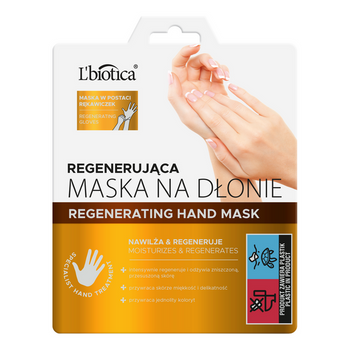 L'biotica Regeneracyjna maska na dłonie w postaci nasączonych rękawiczek 26g (1 para)