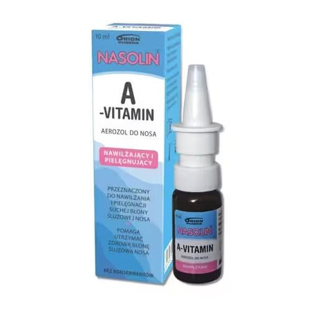 Nasolin A-Vitamin Nawilżający i pielęgnujący aerozol do nosa 10 ml
