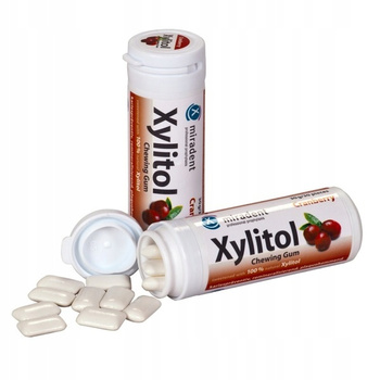 Miradent Xylitol żurawina guma do żucia z ksylitolem 30sztuk
