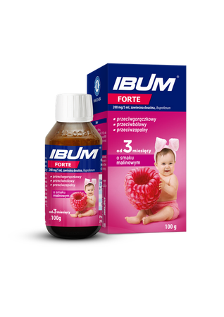 IBUM FORTE zawiesina o smaku malinowym 100 g 
