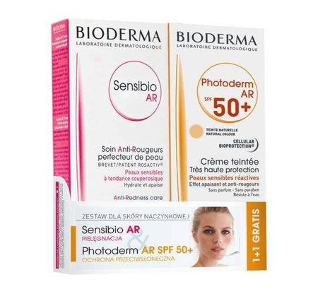 BIODERMA SENSIBIO AR Krem 40ml + PHOTODERM AR SPF 50+,30ml
