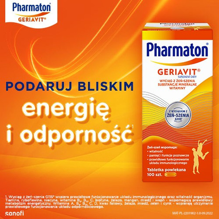 Pharmaton GERIAVIT, 100 tabletek powlekanych