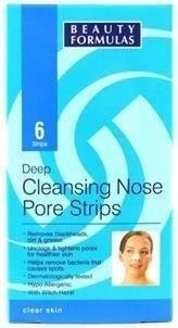 BEAUTY FORMULAS Paski głęboko oczyszczające na nos x 6szt.