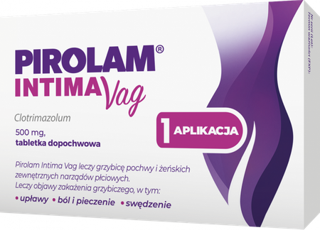 Pirolam Intima Vag 500 mg x1 tabletka dopochwowa DATA WAŻNOŚCI 30.04.2025