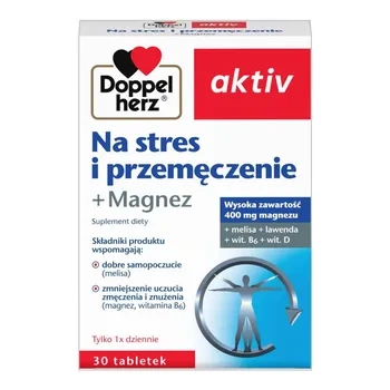 Doppelherz aktiv Na stres i przemęczenie + Magnez 30tabletek
