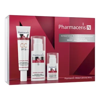 Zestaw Pharmaceris N, Capilar-Tone, krem tonujący CC, SPF 30, 40 ml + Magni-Capilaril, aktywny krem przeciwzmarszczkowy, SPF 10, 50 ml + Opti-Capilaril, intensywny krem redukujący cienie i worki pod oczami, 15 ml