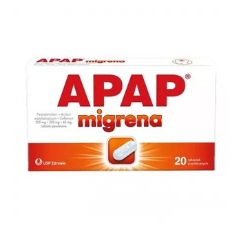 Apap Migrena 250 mg + 250 mg + 65 mg - 20 tabletek