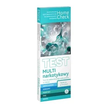 Home Check, Multi Test, test do wykrywania narkotyków (amfetamina, kokaina, morfina, THC, ekstazy), 1 szt.