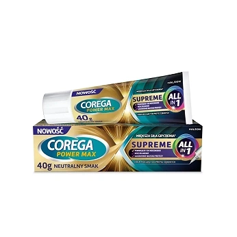 COREGA POWER MAX SUPREME ALL-IN 1, krem mocujący neutralny smak 40 g