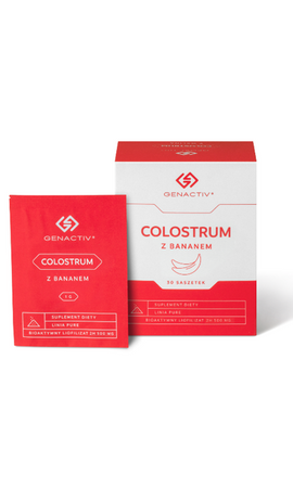 Colostrum z bananem Genactiv, proszek, saszetki, 30 sztuk