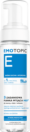 EMOTOPIC 3 ZADANIOWA PIANKA MYJĄCA TWARZ, CIAŁO, WŁOSY 200ML