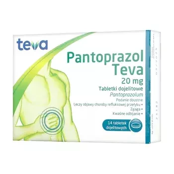 Pantoprazol TEVA 20mg x 14 tabletek dojelitowych