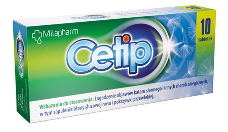 Cetip 10 mg ,10 tabletek powlekanych
