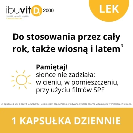IBUVIT D3 2000 x 60 kapsułek miękkich