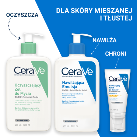 CERAVE Żel do mycia twarzy i ciała oczyszc