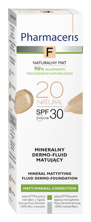 PHARMACERIS F Mineralny Dermo-Fluid matujący SPF 30 NATURAL 20, 30ml