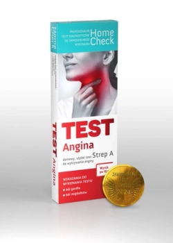 Domowy Test Angina Strep A szybki  test do wykrywania anginy, 1 sztuka