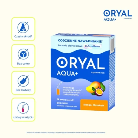 ORYAL Aqua+ Mango Marakuja 14 saszetek