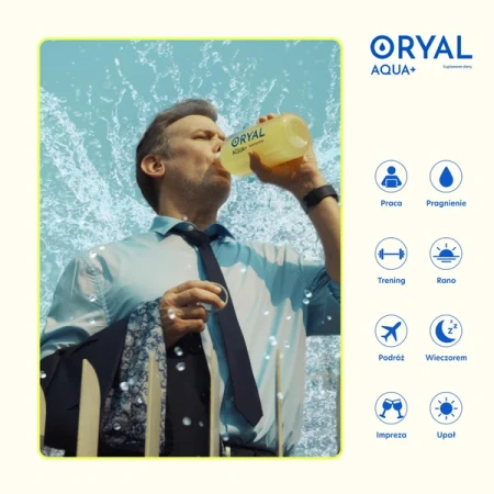 ORYAL Aqua+ Ananas, Kokos, Mango 14 saszetek