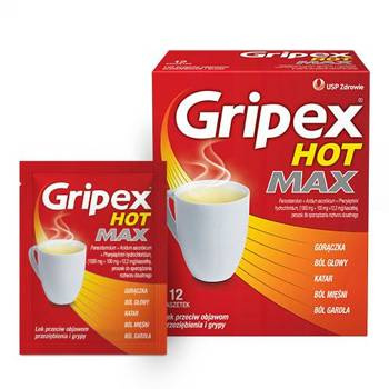 GRIPEX HOT MAX proszek do sporządzania roztworu doustnego x 12 saszetek