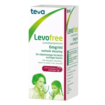 Levofree 60 mg/10 ml, syrop o smaku malinowym, 120 ml