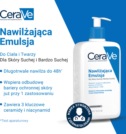 CERAVE Nawilżająca emulsja do skóry suchej  i bardzo suchej 473ml