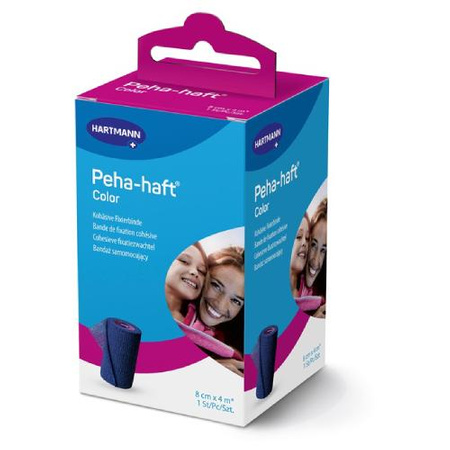 Hartmann Peha-haft Color Blue Opaska podtrzymująca 8cm x 4m, 1szt.