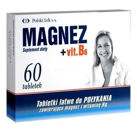 Magnez + Witamina B6  x 60 tabletek