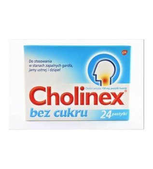 CHOLINEX BEZ CUKRU 150mg x 24 pastylki do ssania 