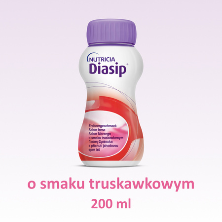 Diasip o smaku truskawkowym 4x200 ml 
