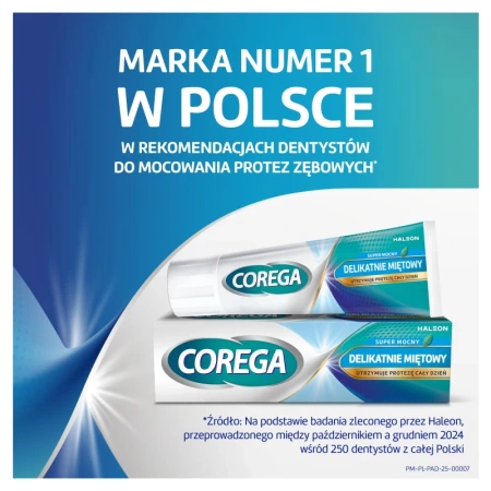 Corega Krem ExtraStrong do protez zębowych delikatnie miętowy 2 x 40 g