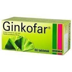 Ginkofar 40mg x 60 tabl.powl. DATA WAŻNOŚCI 30.11.2025