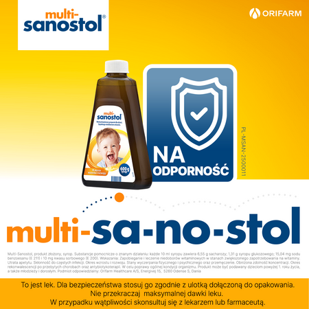 Multi-Sanostol syrop 600g DATA WAŻNOŚCI 28.02.2026