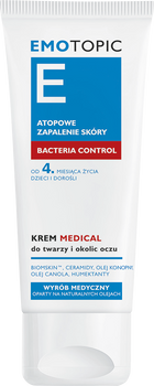 EMOTOPIC Bacteria Control Krem Medical do twarzy i okolic oczu, 50 ml