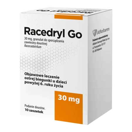 Racedryl Go, 30 mg granulat do sporządzania zawiesiny doustnej - 10 saszetek